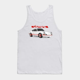 supercar 911 carrera rs turbo 1972 white red Tank Top